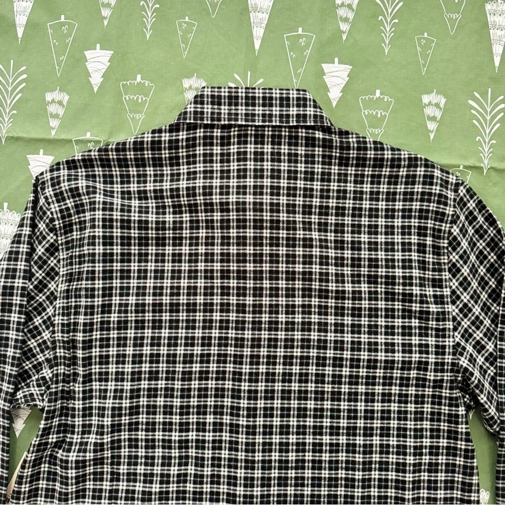 No Boundaries Men's Large Oversized Black Soot Plaid Flannel Shirt Soft Skater - Picture 6 of 10
